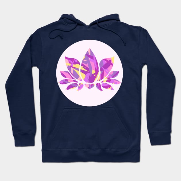 PINK PURPLE YELLOW LOTUS FLOWER, LOTUS DESIGN, PAINT SPLASH PATTERN Hoodie by danitacreate